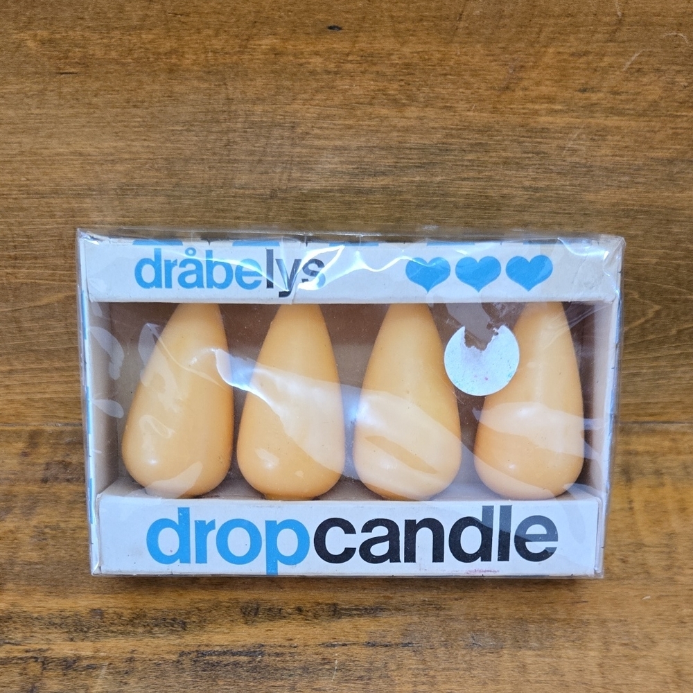 Mid-Century Modern Drabelys Denmark Drop Candles Sealed Package